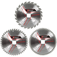 EINHELL Set di lame per sega circolare HM, Ø 250 x 30mm, 2,5mm, 24 denti / 42 denti / 60 denti, Impostare la lama per sega 