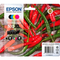 Epson 503XL cartuccia d'inchiostro 4 pz Originale Resa elevata (XL) Nero, Ciano, Magenta, Giallo Resa elevata (XL), Nero, Ciano, Magenta, Giallo, 9,2 ml, 6,4 ml, 4 pz, Confezione multipla