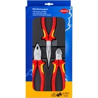 KNIPEX 00 20 12 set di strumenti meccanici 3 strumenti, Set pinze Rosso, Giallo, 170 mm, 40 mm, 370 mm, 960 g, 3 strumenti