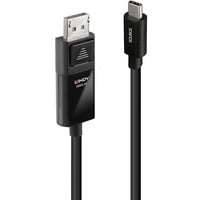 Lindy 43342 cavo e adattatore video 2 m USB tipo-C DisplayPort Nero Nero, 2 m, USB tipo-C, DisplayPort, Maschio, Maschio, Dritto