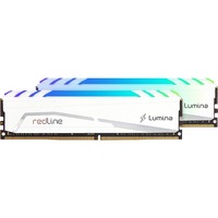 Mushkin Redline Lumina memoria 64 GB 2 x 32 GB DDR4 3600 MHz bianco, 64 GB, 2 x 32 GB, DDR4, 3600 MHz, 288-pin DIMM, Bianco