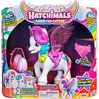 Image of Hatchimals CollEGGtibles, Hatchicorn, unicorno giocattolo interattivo che sbatte le ali, oltre 60 luci e suoni, 2 neonate speciali, giocattoli per bambine