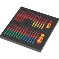 Wera 9751 Inserto in schiuma Kraftform Kompakt VDE Set 1, Cacciavite rosso/Giallo