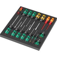 Wera Inserto in schiuma set di cacciaviti 1, 18 pezzi, Cacciavite Nero/grigio