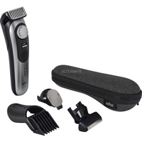 Braun BeardTrimmer 9 BT9520 regolabarba Batteria 52 2 cm Bagnato e secco Nero, Grigio, Rasoio per barba cromo/Nero, Lavabile, Batteria, Nero, Grigio
