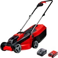 EINHELL GE-CM 18/30 Li (1x3,0Ah) Tagliaerba a spinta Batteria Nero, Rosso rosso/Nero, 0Ah), Tagliaerba a spinta, 150 m², 30 cm, 3 cm, 7 cm, Lame a cilindro