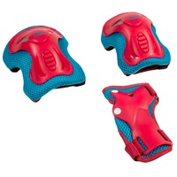 HUDORA Set di protezioni per bambini, Accessori Berry/Turchese