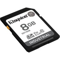 Kingston 8G SDHC Industrial pSLC, Scheda di memoria Nero, 8 GB, SDXC, Classe 10, UHS-I, 100 MB/s, 80 MB/s