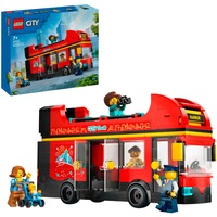 LEGO City 60407 Autobus Turistico Rosso a Due Piani, Giochi per Bambini 7+ con Veicolo Giocattolo e 5 Minifigure, Idea Regalo, Giochi di costruzione Giochi per Bambini 7+ con Veicolo Giocattolo e 5 Minifigure, Idea Regalo, Set da costruzione, 7 anno/i, Plastica, 384 pz, 607 g