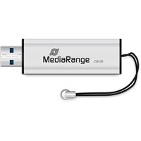 MediaRange MR919 unità flash USB 256 GB USB tipo A 3.2 Gen 1 (3.1 Gen 1) Nero, Argento argento/Nero, 256 GB, USB tipo A, 3.2 Gen 1 (3.1 Gen 1), 100 MB/s, Lamina di scorrimento, Nero, Argento