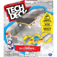Tech Deck, set di gioco DIY Concrete modellabile e riutilizzabile con fingerboard Enjoi, ringhiera, stampi, kit skatepark, giocattolo per bambini e bambine da 6 anni in su