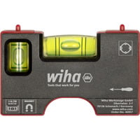 Wiha Mini livella tascabile 8 cm, Livelle grigio/Rosso