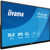 iiyama ProLite P1671HSC-B1 Monitor PC 39,6 cm (15.6") 1920 x 1080 Pixel Full HD LED Nero, Monitor LED Nero (opaco), 39,6 cm (15.6"), 1920 x 1080 Pixel, Full HD, LED, 3 ms, Nero
