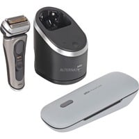 Braun Series 9 Pro+ 9575cc Wet & Dry Rasoio Trimmer Metallico argento/Nero, Rasoio, Metallico, Batteria, Ioni di Litio, 90 min, Scatola