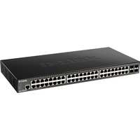 D-Link DGS-1250-52X Gestito L3 Gigabit Ethernet (10/100/1000) Nero, Interruttore Gestito, L3, Gigabit Ethernet (10/100/1000), Montaggio rack