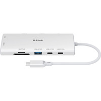 D-Link DUP-A01 hub di interfaccia USB 3.2 Gen 1 (3.1 Gen 1) Type-C 10000 Mbit/s Bianco, Hub USB bianco, USB 3.2 Gen 1 (3.1 Gen 1) Type-C, RJ-45, USB 3.2 Gen 1 (3.1 Gen 1) Type-A, USB 3.2 Gen 1 (3.1 Gen 1) Type-C, MicroSD (TransFlash), SD, 10000 Mbit/s, 60 Hz, 3860 x 2160