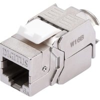 Digitus DN-93615-24 modulo Keystone, Modulo di Keystone argento/Bianco, Argento, Nichel, Zinco, -20 - 70 °C, 14 mm, 34 mm