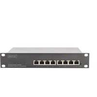 Digitus Switch Gigabit Ethernet PoE+ da 8 porte a 10 pollici, gestito L2+ gestito L2+, Gestito, L2+, Gigabit Ethernet (10/100/1000), Full duplex, Montaggio rack, Montabile a parete