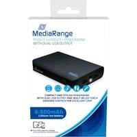 MediaRange MR752 batteria portatile Ioni di Litio 8800 mAh Nero, Powerbank Nero, 8800 mAh, Ioni di Litio, 3,7 V, Nero