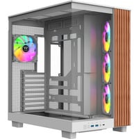 Thermaltake CA-11E-00M6WN-WS, Chassis Tower bianco/legno
