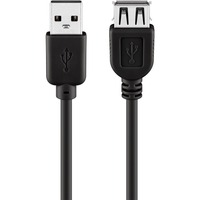 goobay 68903 cavo USB 1,8 m USB 2.0 USB A Nero, Cavo di prolunga Nero, 1,8 m, USB A, USB A, USB 2.0, Nero