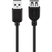 goobay 68905 cavo USB 5 m USB 2.0 USB A Nero, Cavo di prolunga Nero, 5 m, USB A, USB A, USB 2.0, Nero