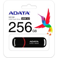 ADATA UV150 unità flash USB 256 GB USB tipo A 3.2 Gen 1 (3.1 Gen 1) Nero, Chiavetta USB Nero/Rosso, 256 GB, USB tipo A, 3.2 Gen 1 (3.1 Gen 1), 100 MB/s, Cuffia, Nero