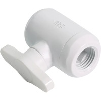 Alphacool Rubinetto a sfera Eiszapfen 2 x G1/4 filettatura interna, Pezzo di Gallo bianco