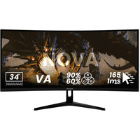 Arozzi Nova 34T2K165, Monitor di gioco Nero