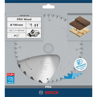 Bosch 2 608 837 708 lama circolare 19 cm 1 pz, Lama per sega Legno, 19 cm, 3 cm, 1,1 mm, 7900 Giri/min, 1,6 mm