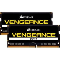 Corsair Vengeance CMSX32GX4M2A2400C16 memoria 32 GB 2 x 16 GB DDR4 2400 MHz Nero, 32 GB, 2 x 16 GB, DDR4, 2400 MHz, 260-pin SO-DIMM, Nero