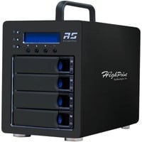 HighPoint RocketStor 6434S External SAS/SATA JBOD Tower, Disk enclosure Nero