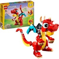 LEGO Drago rosso, Giochi di costruzione Set da costruzione, 6 anno/i, Plastica, 149 pz, 185 g