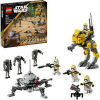 Star Wars 75431 Battle Pack 327° Star Corps di Clone Troopers, Giocattolo con 7 Personaggi e AT-RT, Idea Regalo 7+ Anni, Giochi di costruzione