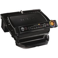 Tefal OptiGrill + GC7128 Griglia di contatto, Come contattare con grill Nero, Nero, Acciaio inox, Rettangolare, Alluminio, Termoplastica, Pronto, Temperatura