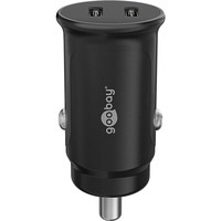goobay Caricatore rapido da auto Dual USB-C 30 Watt, PD, Caricabatterie Nero