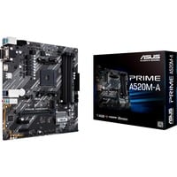 ASUS PRIME A520M-A II/CSM AMD A520 Socket AM4 micro ATX, Scheda madre Nero/grigio, AMD, Socket AM4, AMD Ryzen™ 3, AMD Ryzen™ 5, DDR4-SDRAM, 128 GB, DIMM