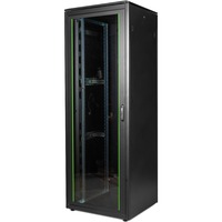 Digitus Armadio di rete Serie Unique - 800 x 800 mm (L x P), IT armadio Nero, Rack indipendenti, 47U, 800 kg, Piedini regolabili, 143 kg, Nero