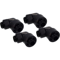 Alphacool Gocciolatoio 16/10mm raccordo avvitabile girevole 90° G1/4, Connessione Nero