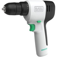 BLACK+DECKER Avvitatore a batteria reviva, 12Volt, Trapano avvitatore bianco/Nero