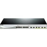 D-Link DXS-1210-12TC/E switch di rete Gestito L2 10G Ethernet (100/1000/10000) 1U Nero, Argento, Interruttore Gestito, L2, 10G Ethernet (100/1000/10000), Montaggio rack, 1U