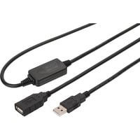 Digitus Cavo di prolunga USB 2.0 attivo, 10 metri Nero