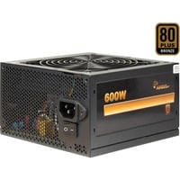 Inter-Tech Argus BPS-600 alimentatore per computer 600 W 20+4 pin ATX ATX Nero, Alimentatore PC Nero, 600 W, 100 - 240 V, 47 - 63 Hz, 8/4 A, 100 W, 520 W