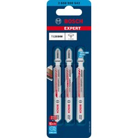 Bosch Laminate Clean Lama per seghetto alternativo Carburo 3 pz, Lama per sega Lama per seghetto alternativo, Laminato, Carburo, 1,5 cm, 9,2 cm, 3 pz