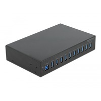 DeLOCK 64112 hub di interfaccia USB 3.2 Gen 1 (3.1 Gen 1) Type-B 5000 Mbit/s Nero, Hub USB Nero, USB 3.2 Gen 1 (3.1 Gen 1) Type-B, USB 3.2 Gen 1 (3.1 Gen 1) Type-A, 5000 Mbit/s, Nero, Potenza, AC