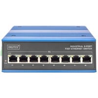 Digitus DN-650106 switch di rete Fast Ethernet (10/100) Nero, Blu, Interruttore Fast Ethernet (10/100), Full duplex, Montabile a parete