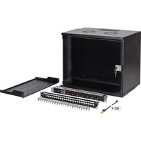 Digitus Set di rete SOHO Pro 19" 540x400 mm (LxP), IT armadio Nero