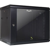 Inter-Tech SMA-6409 9U Da parete Nero, IT armadio Nero, Da parete, 9U, 30 kg, Lucchetti, 16,7 kg, Nero