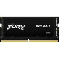 Kingston FURY FURY 16 GB 6400 MT/s DDR5 CL38 SODIMM Impact XMP, Memoria Nero, 16 GB, 1 x 16 GB, DDR5, 262-pin SO-DIMM, Nero
