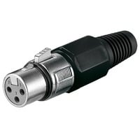 goobay 11755 cavo di collegamento XLR (3-pin) Nero, Metallico, Frizione Nero, XLR (3-pin), Nero, Metallico, Femmina, Dritto, Cloruro di polivinile (PVC), Zinco, Oro